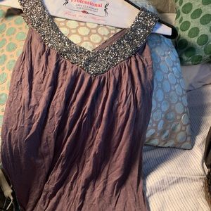 Marty M beaded tank top blouse